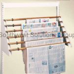 Hanging newspaper rack
