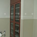 Healthcare thermofoil surgical suite storage cabinets built in wall or