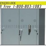 Heavy duty bench cabinet keyless lock