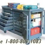Heavy duty cart table bench drawers locking