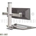 Height adjustable retrofit sitting standing ergonomic workstations