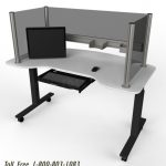 Height adjustable workstation sheilds guards clear mobile