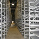 High bay shelving university archive storage shelves