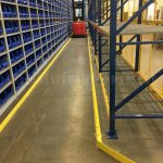 High bay warehouse bin storage shelving system