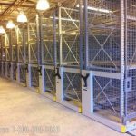 High capacity gear secure sliding door cage rack storage system hand crank