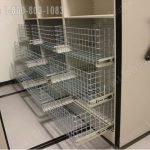 High capacity rolling shelves wire basket storage units