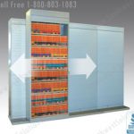 High capacity sliding shelving locks secure filing system file storage hi density slim line case russ bassett