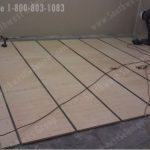 High capacity storage floor rails during installation