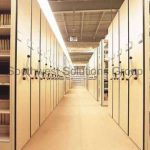 High density compact shelving system