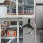 High density hand crank industrial mobile shelving