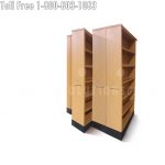 High density storage wall shelving pull out shelves cabinets slim space retracting shelving units witho