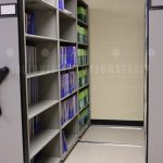 High density textbook k 12 book room racks
