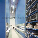 High vertical carousel storage material handling cabinet