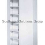 Hinged door steel storage shelving security doors