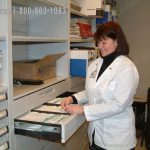 Histology storage slides drawers cabinets shelving