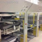 Hospital bed lift wall units maintenance department storage stacker