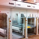 Hospital bed vertical storage lifts storing gurneys stretchers