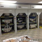 Hospital maintenance repair crib storage motorized lift