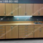 Hospital millwork storage cabinet sink cabinets hinged doors tx ok ar ks tn