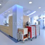 Hospital nurse station casework carts storage furniture