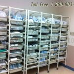 Hospital supply chain management rack