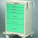 Hospital utility anesthesia cart drawers wheels