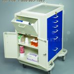 Hospital utility medication side cart
