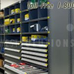 Industrial drawer cabinet metal in shelving parts storage