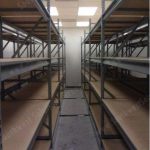 Industrial high density rack shelving systems