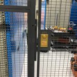 Industrial osha locking cage wire mesh security panel