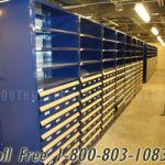 Industrial parts cabinet storage shelving drawers