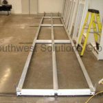Industrial shelving compact carriage rolling racks tracks