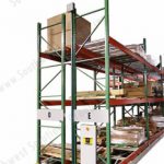 Industrial shelving racking system powered mobile activrac 16p