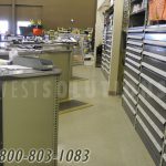 Industrial storage cabinets service counter parts shelving