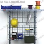 Industrial wall mounted wire shelves tools storage