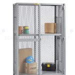 Industrial wire mesh storage lockers