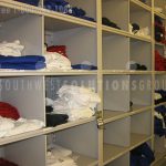 Ku athletics uniform storage game day gear cubbies