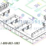 Lab casework design install drawing