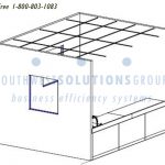 Lab casework in modular building room in plant