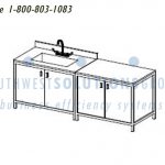 Lab table with sink furniture casework