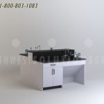 Laboratory design bim revit casegoods ssg lb05 4 l dw base