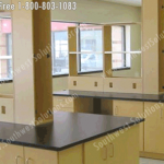 Laboratory furniture expoxy resin counters wood casework