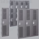 Large big metal lockers ventilated locker room