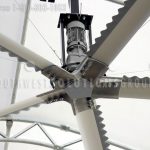 Large diameter high velocity low speed fans