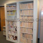 Large file cabinet saves storage space