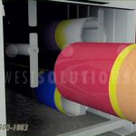 Large hollow cores printing sleeves automatic vertical carousels