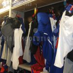 Laundry storage athletic equipment management hanging shelving
