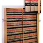 Law book storage shelving