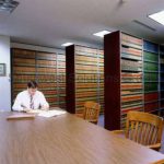 Law books shelving legal library
