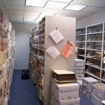Law firm file shelving box storage shelves